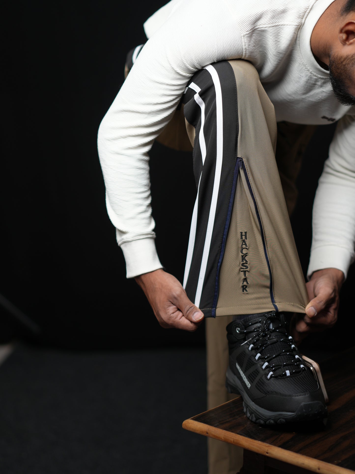 Hackstar Men’s Straight Fit Bootcut Lower | Imported NS Terry Track Pant