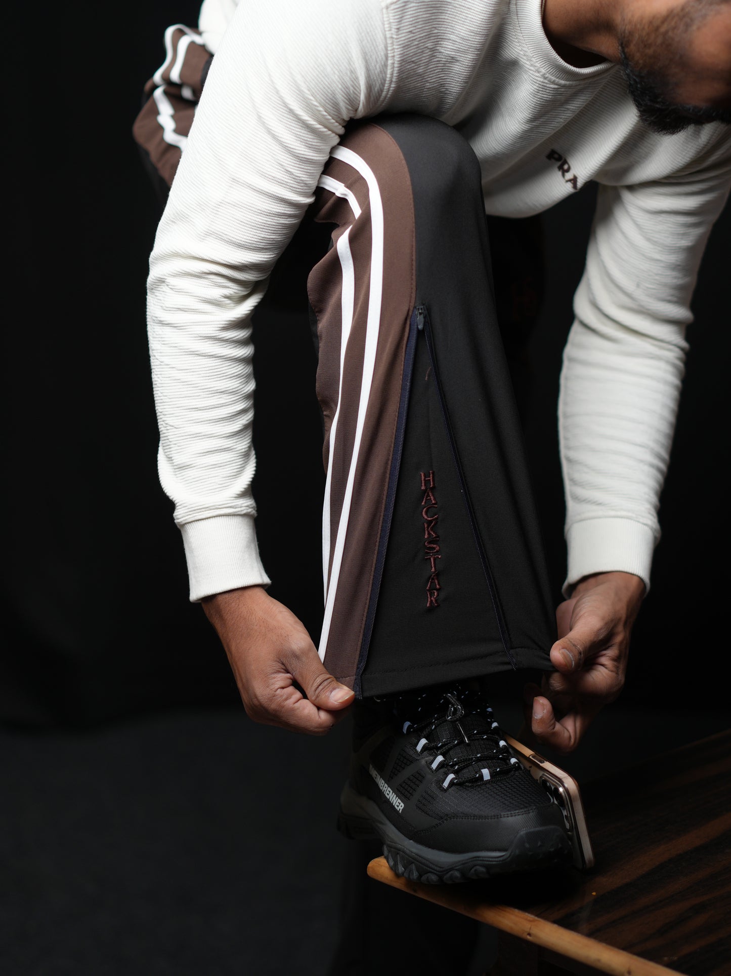 Hackstar Men’s Straight Fit Bootcut Lower | Imported NS Terry Track Pant
